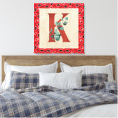 Barn Wood en Bandana Letter K Canvas afdrukken (Insitu (Slaapkamer))