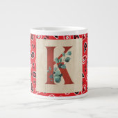 Barn Wood en Bandana Letter K Grote Koffiekop (Voorkant)