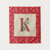 Barn Wood en Bandana Letter K Wandkleed (Voorkant)