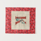 Barn Wood en Bandana Letter K Wandkleed (Voorkant (horizontaal))