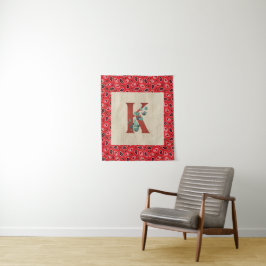 Barn Wood en Bandana Letter K Wandkleed