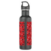 Barn Wood en Bandana Letter K Waterfles (Achterkant)