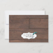 Barn Wood en Birch Country Wedding Rehearsal Kaart (Achterkant)