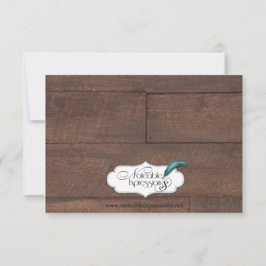 Barn Wood en Birch Country Wedding Rehearsal Kaart (Achterkant)