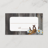 Barn Wood en Daisies Zitplaatsen Kaarten Plaatskaartje (Achterkant)