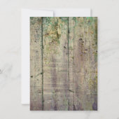 Barn Wood en Lace Rustic Wedding Invitations Kaart (Achterkant)