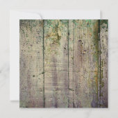 Barn Wood en Lace Square Wedding Invitations Kaart (Achterkant)