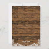 Barn Wood en Lace Wedding Shower Kaart (Achterkant)