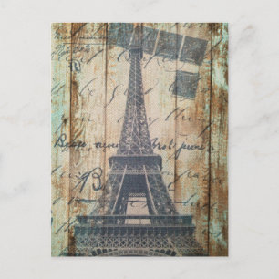 Barn Wood Frans Land Paris Eiffel Tower Briefkaart
