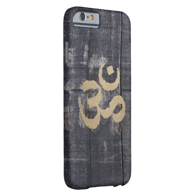  Barn Wood Gold om Sign Yoga Case-Mate iPhone Case (Achterkant/Rechts)