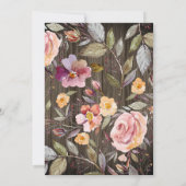 Barn Wood | Herfst bloemen | Lichte bruiloft Kaart (Achterkant)