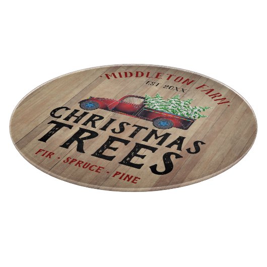 Barn Wood - kerstbomen Snijplank (Hoek)