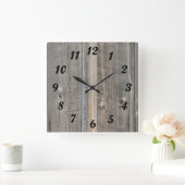 Barn Wood Kijk Clock Vierkante Klok (Huis)