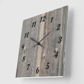 Barn Wood Kijk Clock Vierkante Klok (Hoek)