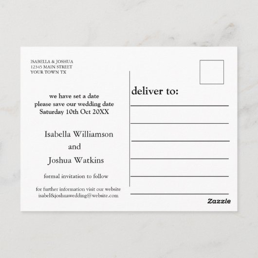 Barn Wood | Koord van lichten sparen de Datum Briefkaart (Achterkant)