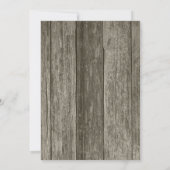 Barn Wood Krijtbord Redneck Wedding Kaart (Achterkant)