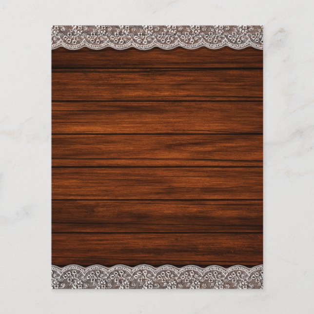 Barn Wood & Lace Borders Scrapbook Paper (Voorkant)