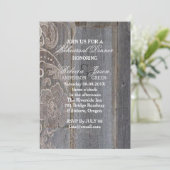 Barn Wood Lace westerne landelijke repetitiediner Kaart (Staand voorkant)