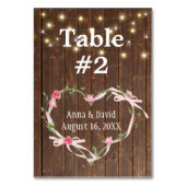 Barn Wood Light String met hartlint Kaart (Voorkant)