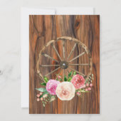 Barn Wood Lights Boots Horse Engagement Party Kaart (Achterkant)