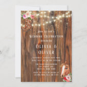 Barn Wood Lights Boots Horse Wagon Wheel Weddensch Kaart (Voorkant)