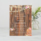 Barn Wood lights Boots Pancakes Brunch & Bubble Kaart (Staand voorkant)