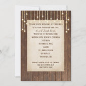 Barn Wood Lights Vow Renewal Kaart (Voorkant)