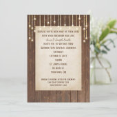 Barn Wood Lights Vow Renewal Kaart (Staand voorkant)