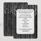 Barn Wood Lights Vow Renewal Kaart (Voorkant / Achterkant)