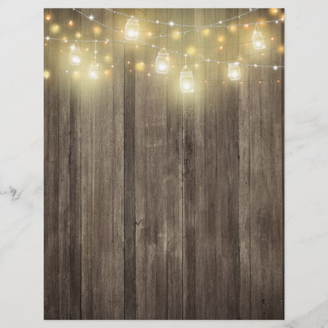 Barn Wood & Mason Jar Lights (Voorkant)