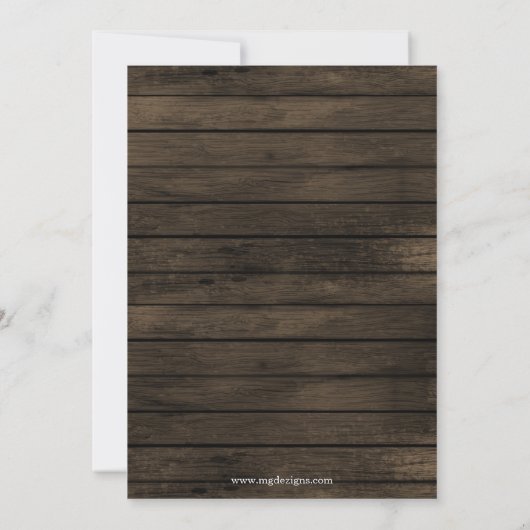 Barn wood mason jars keys rustige huisverwarming kaart (Achterkant)