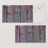 Barn Wood met rode pellelverf Visitekaartje (Voorkant / Achterkant)