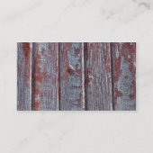 Barn Wood met rode pellelverf Visitekaartje (Achterkant)