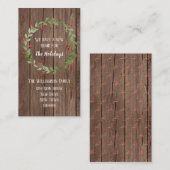 Barn Wood New Home Holiday | Verplaatsingsaankondi Visitekaartje (Voorkant / Achterkant)