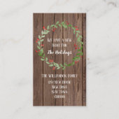 Barn Wood New Home Holiday | Verplaatsingsaankondi Visitekaartje (Voorkant)