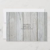 Barn Wood Roze Hart Foto Na Trouwen Kaart (Achterkant)