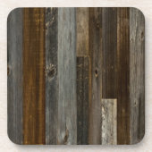 Barn wood Rustic Brown and Gray Bier Onderzetter (Voorkant)