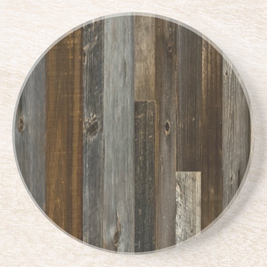 Barn wood Rustic Brown and Gray Zandsteen Onderzetter (Voorkant)