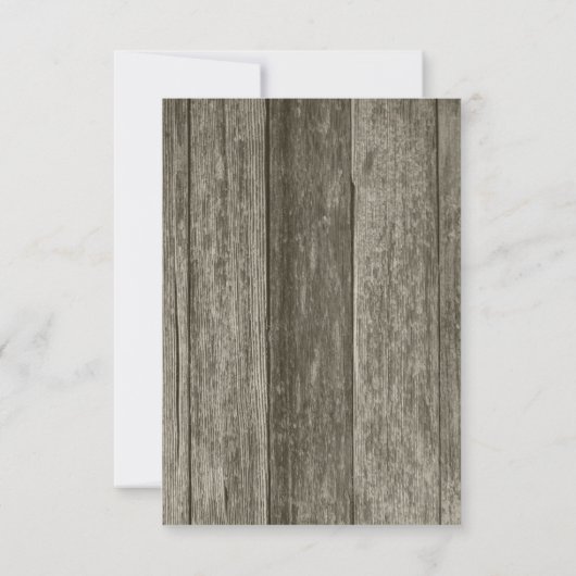 Barn Wood Rustic Chalkboard Country Wedding RSVP (Achterkant)