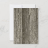 Barn Wood Rustic Chalkboard Country Wedding RSVP Kaartje (Achterkant)