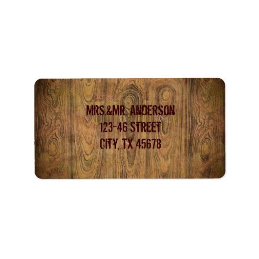 Barn wood Rustic Country cowboy Wedding Etiket (Voorkant)