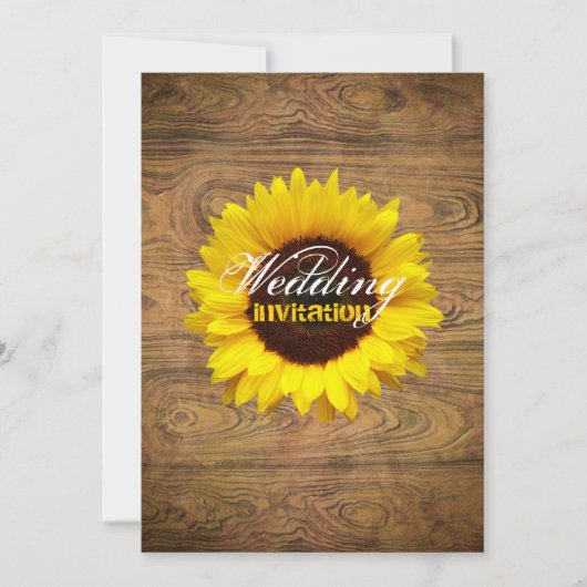 Barn wood Rustic Country cowboy Wedding Kaart (Voorkant)