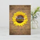 Barn wood Rustic Country cowboy Wedding Kaart (Staand voorkant)