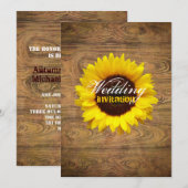 Barn wood Rustic Country cowboy Wedding Kaart (Voorkant / Achterkant)