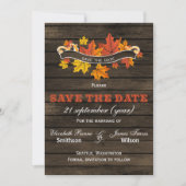 Barn wood Rustic Fall bruiloft, behalve de datum Save The Date (Voorkant)