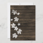 Barn wood Rustic Fall bruiloft, behalve de datum Save The Date (Achterkant)