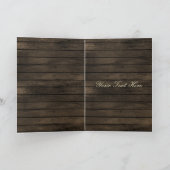 Barn Wood Rustic Fall Leaves Weddenschap Bedankkaart (Binnen)