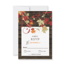 Barn Wood Rustic Fall Leaves Wedding