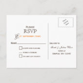 Barn Wood Rustic Fall Leaves Wedding rsvp Uitnodiging Briefkaart (Achterkant)