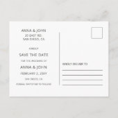 Barn Wood Rustic Fall Leaves Wedding save the date Aankondigingskaart (Achterkant)